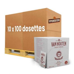 Chocolat Chaud Van Houten VH6 - 10 boites distributrices - 1000 dosettes individuelles