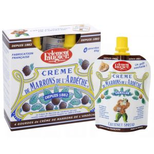 Creme de Marrons Cl&eacute;ment Faugier - 4 gourdes &agrave; boire de 85 gr
