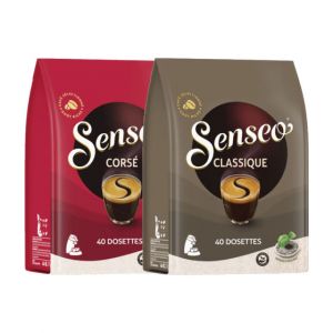 Dosette Senseo Caf&eacute; Cors&eacute; et Classique - 2 paquets - 80 dosettes