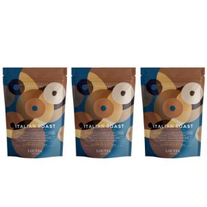 Caf&eacute; de Sp&eacute;cialit&eacute; en Grains Bio Loutsa Italian Roast - 3 paquets - 750 gr