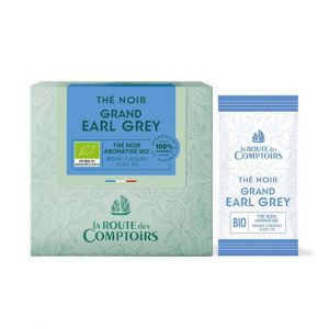 Th&eacute; Noir Bio Grand Earl Grey La Route des Comptoirs - 40 sachets envelopp&eacute;s