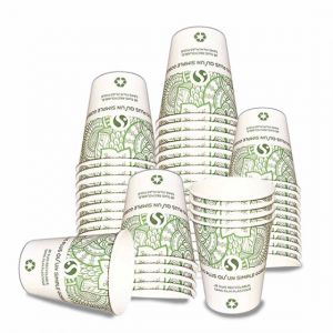 Gobelet carton 20 cl - Compostable sans plastique - 100 gobelets