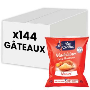 Madeleine Nature extra moelleuse Ker Cad&eacute;lac - 24 paquets - 144 madeleines