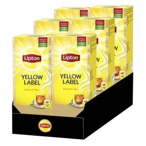 Th&eacute; Noir Lipton Yellow Label Tea - 6 boites - 150 sachets