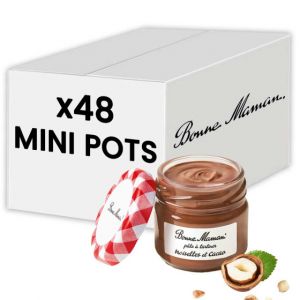 P&acirc;te &agrave; tartiner Noisettes et Cacao Bonne Maman 25 gr - 48 mini pots en verre