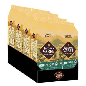 Caf&eacute; en Grains Jacques Vabre Authentique 100% Arabica - 8 paquets - 8 Kg