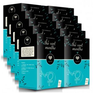 Capsule Lavazza Blue Compatible Inspiration Th&eacute; Vert Menthe - 10 boites - 150 capsules