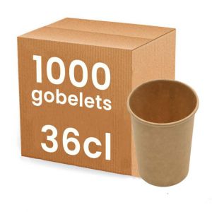 Gobelet caf&eacute; en Kraft 36 cl - 1000 gobelets