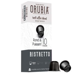 Capsule Nespresso Compatible Caf&eacute; Orubia Ristretto 100% Arabica Intensit&eacute; 10 - 10 capsules