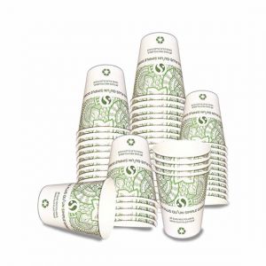 Gobelet carton 18 cl - Compostable sans plastique - 100 gobelets