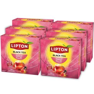 Coffret de Th&eacute; Noir Fruits Rouges Lipton - 6 coffrets - 600 sachets