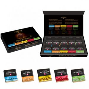Chocolat Monbana Pures Origines - Coffret de 50 chocolats