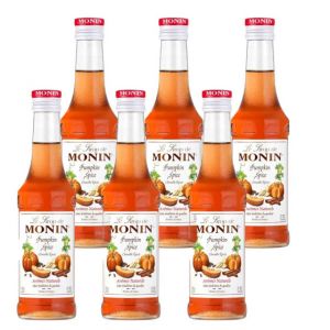 Sirop Monin Saveur Pumpkin Spice (Citrouille Epic&eacute;e) - 6 bouteilles de 25 cl