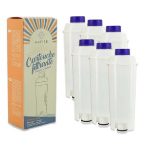 Filtre &agrave; Eau ARFIZE compatible DeLonghi DLSC002 - 6 cartouches filtrantes