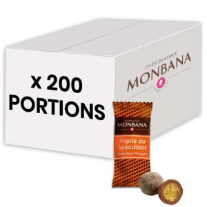 Chocolat Monbana P&eacute;pite au Speculoos - Carton de 200 chocolats emball&eacute;s individuellement