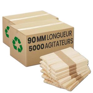 Spatule en bois de h&ecirc;tre Touillette 90 mm - 5000 spatules