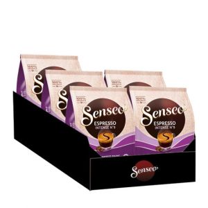 Dosette Senseo Espresso Intense 100% Arabica - 5 paquets - 160 dosettes compostables