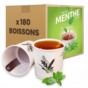 Gobelet Pr&eacute;-dos&eacute; Th&eacute; Menthe Sucr&eacute; - 180 boissons