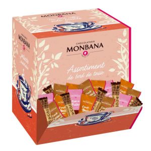 Collection Coffee Time Monbana - Assortiment de 4 chocolats bord de tasse - 300 chocolats
