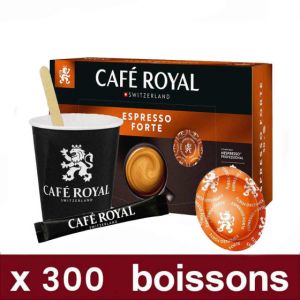 Capsule Nespresso Pro Compatible Caf&eacute; Royal Espresso Forte - Pack Pro - 300 boissons