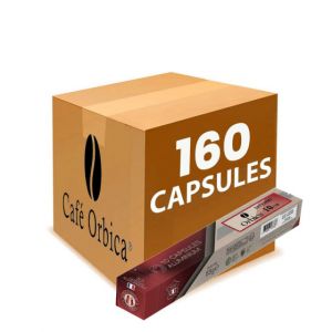 Capsule Nespresso Compatible Caf&eacute; Orbica Intenso - 16 tubes - 160 capsules
