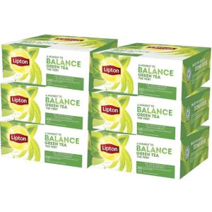 Coffret de Th&eacute; Vert Lipton - 6 coffrets - 600 sachets