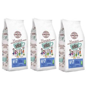 Caf&eacute; en Grains Bio Solidaire Lobodis N&deg;7 P&eacute;rou & Mexique - 3 paquets - 3 Kg