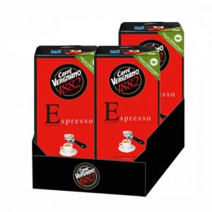 Dosette ESE Caffe Vergnano 1882 Espresso - 3 boites - 54 dosettes emball&eacute;es individuellement