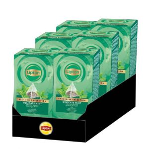 Infusion Lipton Exclusive S&eacute;lection Menthe Douce - 6 boites - 150 sachets pyramide