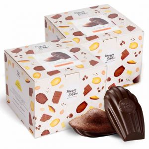 Madeleine Chocolat Maison Colibri Coque Chocolat Noir - 2 boites - 60 madeleines emball&eacute;es individuellement