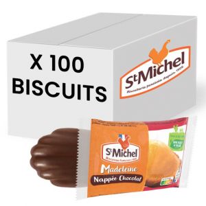 Madeleine St Michel Napp&eacute;e Chocolat - 100 madeleines emball&eacute;es individuellement