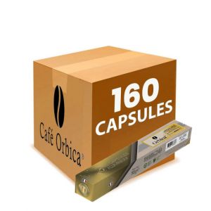 Capsule Nespresso Compatible Caf&eacute; Orbica Br&eacute;sil Indes - 16 tubes - 160 capsules