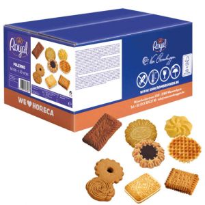 Assortiment de biscuits Palermo Royal - carton de 120 biscuits emball&eacute;s individuellement