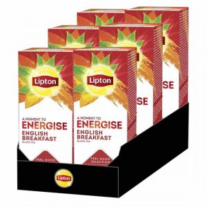 Th&eacute; Noir Lipton English Breakfast - 6 boites - 150 sachets