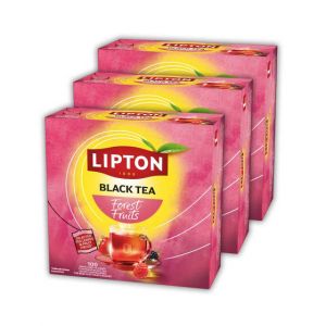 Coffret de Th&eacute; Noir Fruits Rouges Lipton - 3 coffrets - 300 sachets