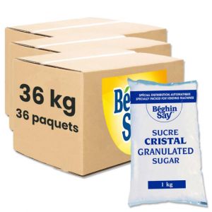 Sucre en poudre Cristal B&eacute;ghin-Say pour Distributeur Automatique - 36 paquets - 36 Kg