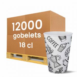 Gobelet carton 18 cl Graffiti - 12000 gobelets