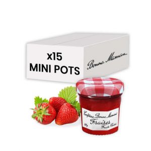 Confiture Fraise Bonne Maman 30 gr - 15 mini pots en verre