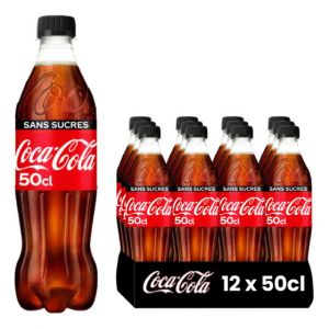 Coca-Cola Z&eacute;ro Sans Sucres Bouteille 50cl x12