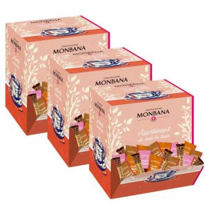 Collection Coffee Time Monbana - 3 boites distributrices - 900 chocolats emball&eacute;s individuellement