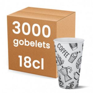 Gobelet carton 18 cl (7oz) Graffiti - 3000 gobelets