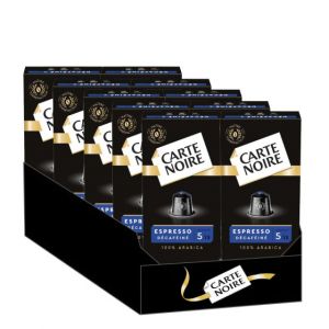 Capsule Nespresso Compatible Carte Noire Espresso D&eacute;ca n&deg;5  - 10 boites - 100 Capsules