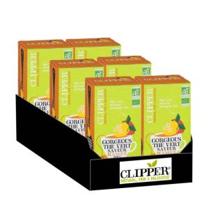 Th&eacute; Vert Bio Clipper Mangue - 6 boites - 120 sachets
