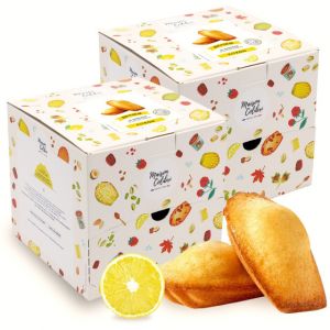 Madeleine &Eacute;clats de citron Maison Colibri Pur Beurre - 2 boites - 72 madeleines emball&eacute;es individuellement