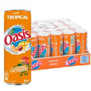 Oasis Tropical Canette Slim 33cl x24