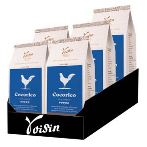 Caf&eacute; en Grains Caf&eacute; Voisin Go&ucirc;t fran&ccedil;ais Cocorico - 5 paquets - 5 Kg