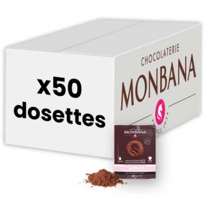 Chocolat Chaud Monbana 4 Etoiles - 1 bo&icirc;te - 50 dosettes individuelles