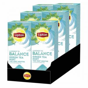 Th&eacute; Vert Lipton Menthe - 6 boites - 150 sachets