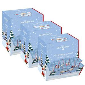Collection Crousti-Neige Monbana - 3 Boites distributrices - 900 chocolats emball&eacute;s individuellement