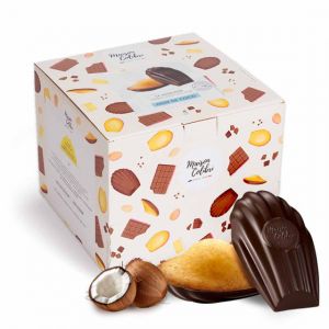 Madeleine Noix de Coco Maison Colibri Coque Chocolat Noir - 30 madeleines emball&eacute;es individuellement